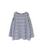 NLA2351 REGULAR STRIPE OVERSIZE L/SL BOAT-NECK BASQUE SHIRT