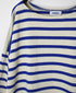 NLA2351 REGULAR STRIPE OVERSIZE L/SL BOAT-NECK BASQUE SHIRT