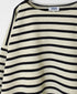 NLA2351 REGULAR STRIPE OVERSIZE L/SL BOAT-NECK BASQUE SHIRT