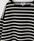 NLA2351 REGULAR STRIPE OVERSIZE L/SL BOAT-NECK BASQUE SHIRT