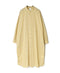 NMDS23621 60'S ORGANIC CAMBRIC BANDED COLLAR MAXI SHIRT