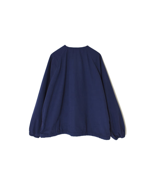NMDS24633D 40s ORGANIC POPLIN OVERDYE RAGLAN STRING JACKET