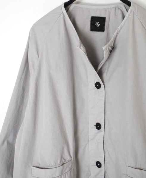 NMDS24633D 40s ORGANIC POPLIN OVERDYE RAGLAN STRING JACKET