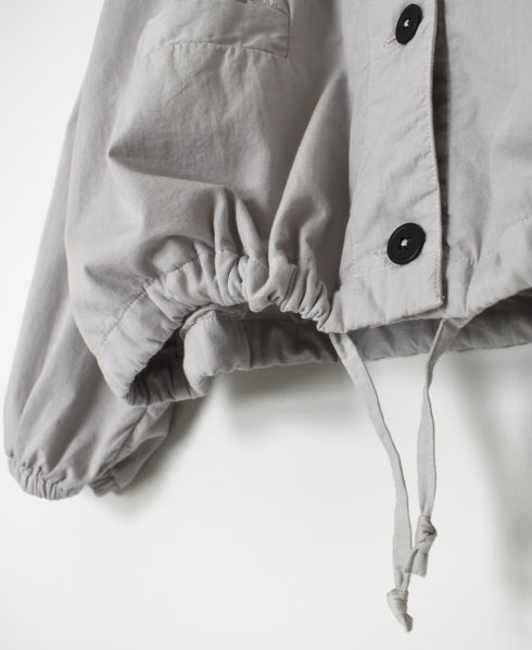 NMDS24633D 40s ORGANIC POPLIN OVERDYE RAGLAN STRING JACKET