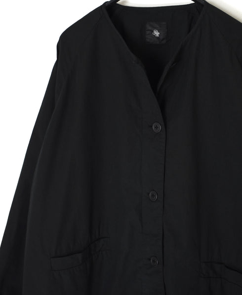 NMDS24633D 40s ORGANIC POPLIN OVERDYE RAGLAN STRING JACKET