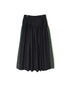 NMDS24641 40s ORGANIC POPLIN (PATCHWORK) PINTUCK FLARED SKIRT WITH PATCH WORK