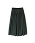 NMDS24641 40s ORGANIC POPLIN (PATCHWORK) PINTUCK FLARED SKIRT WITH PATCH WORK