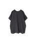 NMDS25242 80s POWER LOOM LINEN PLAIN BACK OPENING CREW-NECK S/SL EMB SHIRT