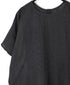 NMDS25242 80s POWER LOOM LINEN PLAIN BACK OPENING CREW-NECK S/SL EMB SHIRT