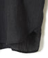 NMDS25242 80s POWER LOOM LINEN PLAIN BACK OPENING CREW-NECK S/SL EMB SHIRT
