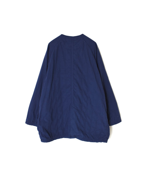NMDS26202D 40s ORGANIC POPLIN (OVERDYE) RAGLAN SHORT COAT WITH VERTICAL STITCH