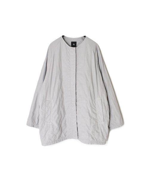 NMDS26202D 40s ORGANIC POPLIN (OVERDYE) RAGLAN SHORT COAT WITH VERTICAL STITCH