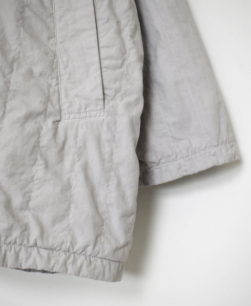 NMDS26202D 40s ORGANIC POPLIN (OVERDYE) RAGLAN SHORT COAT WITH VERTICAL STITCH