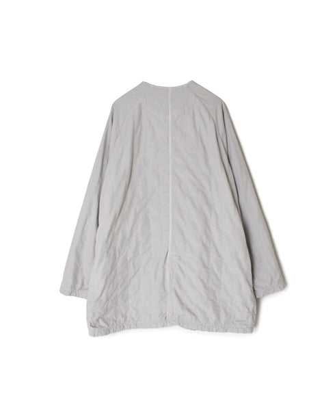 NMDS26202D 40s ORGANIC POPLIN (OVERDYE) RAGLAN SHORT COAT WITH VERTICAL STITCH