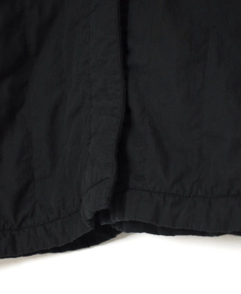 NMDS26202D 40s ORGANIC POPLIN (OVERDYE) RAGLAN SHORT COAT WITH VERTICAL STITCH