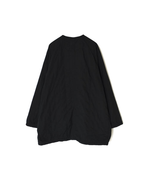 NMDS26202D 40s ORGANIC POPLIN (OVERDYE) RAGLAN SHORT COAT WITH VERTICAL STITCH