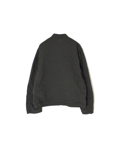 NMDS262119D 60s STITCHED ORGANIC CAMBRIC OVERDYE STAND COLLAR FLY FRONT JACKET