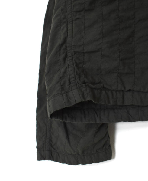 NMDS262119D 60s STITCHED ORGANIC CAMBRIC OVERDYE STAND COLLAR FLY FRONT JACKET