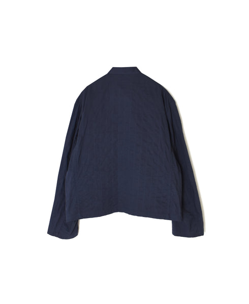 NMDS26211 60s STITCHED ORGANIC CAMBRIC STAND COLLAR FLY FRONT JACKET