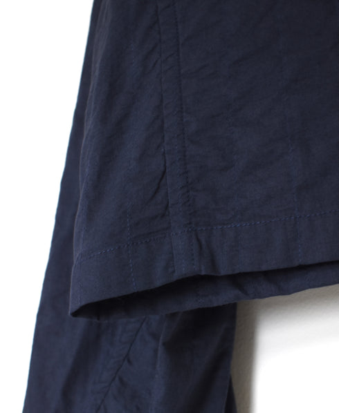NMDS26211 60s STITCHED ORGANIC CAMBRIC STAND COLLAR FLY FRONT JACKET