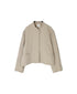 NMDS26211 60s STITCHED ORGANIC CAMBRIC STAND COLLAR FLY FRONT JACKET