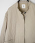 NMDS26211 60s STITCHED ORGANIC CAMBRIC STAND COLLAR FLY FRONT JACKET