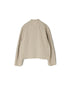 NMDS26211 60s STITCHED ORGANIC CAMBRIC STAND COLLAR FLY FRONT JACKET