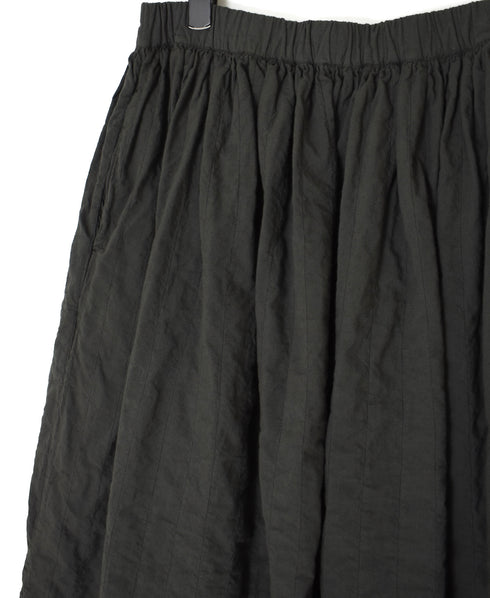 NMDS262139D 60s STITCHED ORGANIC CAMBRIC OVERDYE GATHERED SKIRT WITH LINING