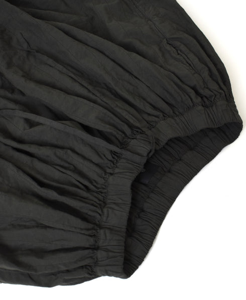 NMDS262139D 60s STITCHED ORGANIC CAMBRIC OVERDYE GATHERED SKIRT WITH LINING