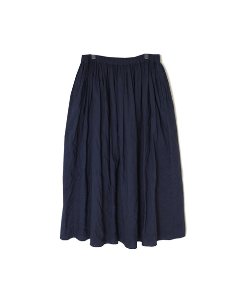 NMDS26213 60s STITCHED ORGANIC CAMBRIC GATHERED SKIRT WITH LINING