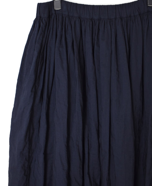 NMDS26213 60s STITCHED ORGANIC CAMBRIC GATHERED SKIRT WITH LINING