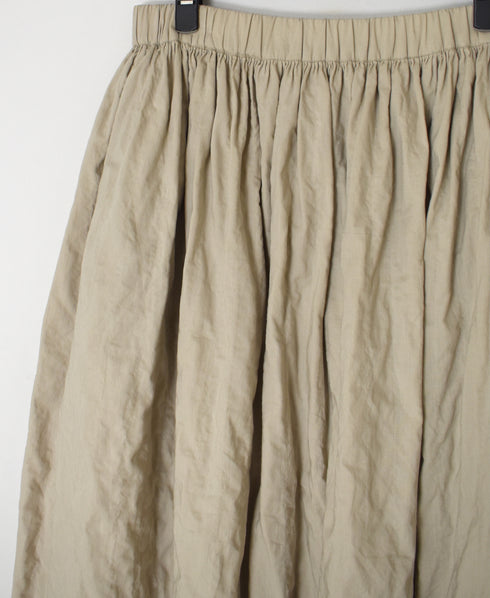 NMDS26213 60s STITCHED ORGANIC CAMBRIC GATHERED SKIRT WITH LINING