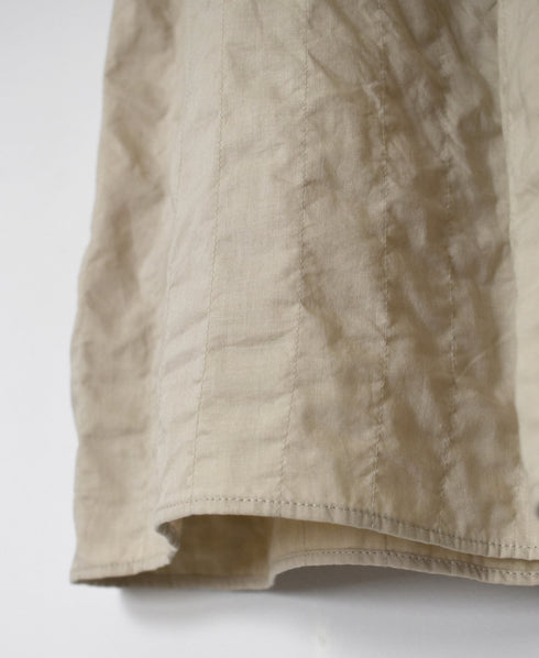 NMDS26213 60s STITCHED ORGANIC CAMBRIC GATHERED SKIRT WITH LINING