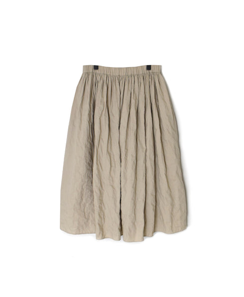 NMDS26213 60s STITCHED ORGANIC CAMBRIC GATHERED SKIRT WITH LINING