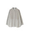 NMDS26221 60s ORGANIC CAMBRIC WITH EMB BANDED COLLAR SHIRT