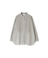 NMDS26221 60s ORGANIC CAMBRIC WITH EMB BANDED COLLAR SHIRT