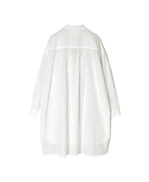 NMDS26222 60s ORGANIC CAMBRIC WITH EMB BANDED COLLAR EMB TUNIC
