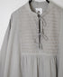 NMDS26222 60s ORGANIC CAMBRIC WITH EMB BANDED COLLAR EMB TUNIC