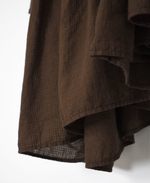 NMDS26231D 80s ORGANIC MICRO CHECK OVERDYE MINI PINTUCK PULLOVER