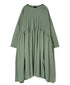 NMDS26232D 80s ORGANIC MICRO CHECK OVERDYE MINI PINTUCK PULLOVER DRESS