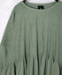 NMDS26232D 80s ORGANIC MICRO CHECK OVERDYE MINI PINTUCK PULLOVER DRESS