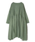 NMDS26232D 80s ORGANIC MICRO CHECK OVERDYE MINI PINTUCK PULLOVER DRESS