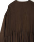 NMDS26234D 80s ORGANIC MICRO CHECK OVERDYE CREW-NECK BUTTON SHIRT MAXI DRESS WITH MINI PINTUCK