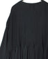 NMDS26234D 80s ORGANIC MICRO CHECK OVERDYE CREW-NECK BUTTON SHIRT MAXI DRESS WITH MINI PINTUCK