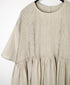 NMDS26241 80s ORGANIC COTTON VOILE CREW-NECK PULLOVER HALF/SLEEVE SHIRT WITH MINI PINTUCK