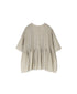 NMDS26241 80s ORGANIC COTTON VOILE CREW-NECK PULLOVER HALF/SLEEVE SHIRT WITH MINI PINTUCK