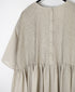 NMDS26241 80s ORGANIC COTTON VOILE CREW-NECK PULLOVER HALF/SLEEVE SHIRT WITH MINI PINTUCK