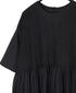 NMDS26241 80s ORGANIC COTTON VOILE CREW-NECK PULLOVER HALF/SLEEVE SHIRT WITH MINI PINTUCK