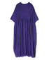 NMDS26243 80s ORGANIC COTTON VOILE CREW-NECK HALF/SLEEVE DRESS WITH MINI PINTUCK