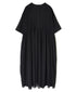 NMDS26243 80s ORGANIC COTTON VOILE CREW-NECK HALF/SLEEVE DRESS WITH MINI PINTUCK